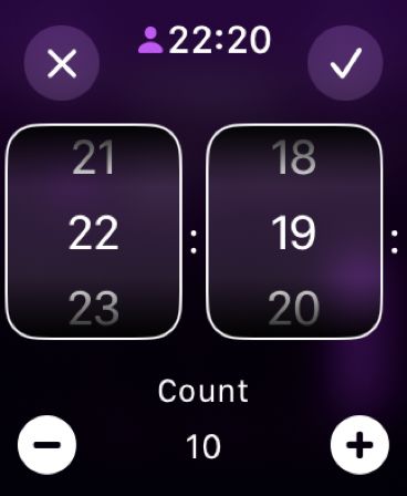 Chronicling Apple Watch screenshot showing history